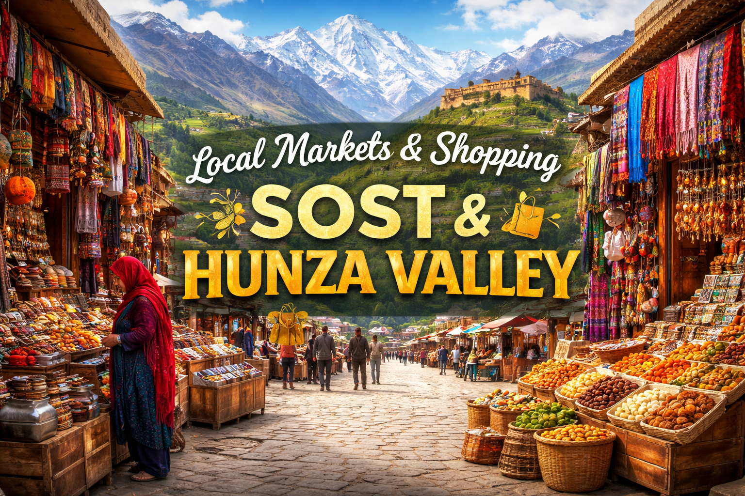 local market in sost hunza